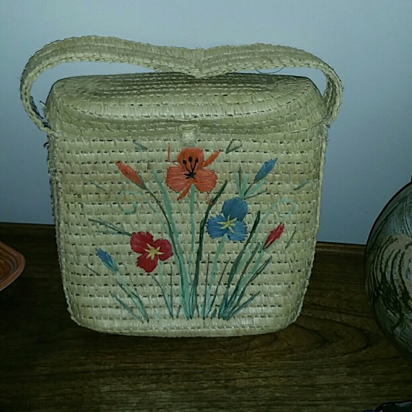Vintage wicker bag - Picture 1 of 3